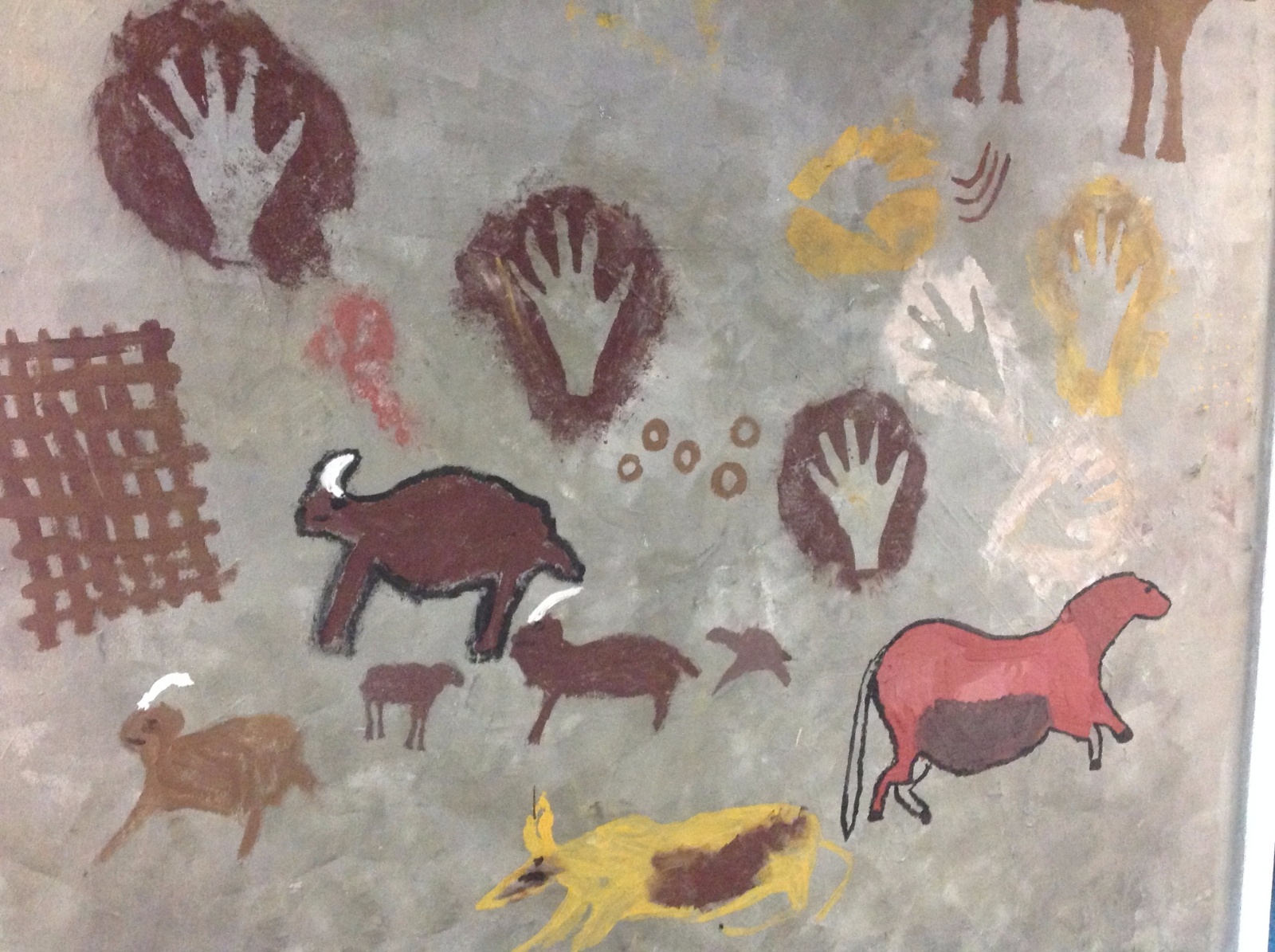 Hove Junior School Stone Age Art Work